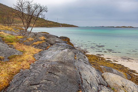 Landscape near Straumsnes on the island of Senja in Norway