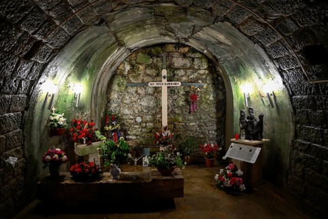 Chapel in Fort de Douaumont, French fortress from the First World War, Verdun battlefield, Verdun,