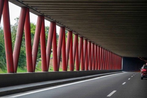 Tunnel on the Ravensburg bypass on the A 89 motorway, Baden-Württemberg, Germany, Europe
