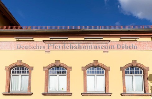 German horse-drawn railway museum, exterior view, Döbeln, Saxony, Germany, Europe