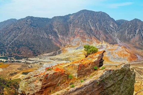 Nisyros volcano view, Nisyros Island, Dodecanese Islands, Greece, Europe