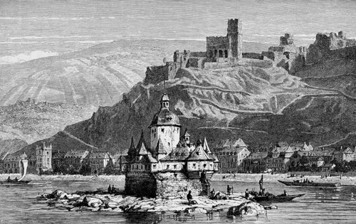 The former customs castle Pfalzgrafenstein on an island in the Rhine near Kaub, Upper Middle Rhine