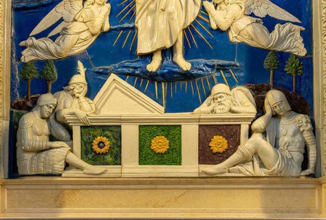 Detail photo, Bode Museum, The Resurrection of Christ, Andrea della Robbia and workshop, Berlin,