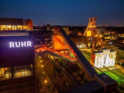Temporary art installation Global Gate at the UNESCO World Heritage Site Zeche Zollverein,