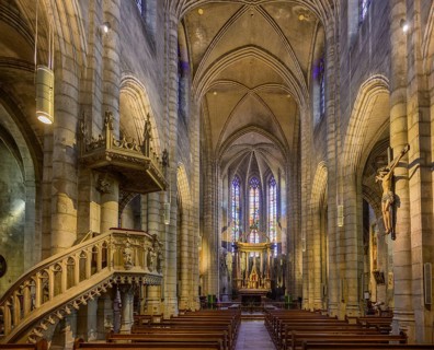 Interior view of Saint Salvy church, Albi, Département Tarn, France, Europe