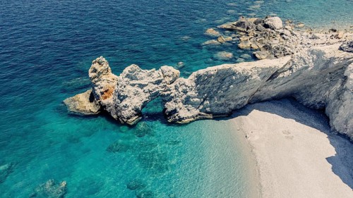 Greek island Skiathos with the beautiful beach called Lalaria, Greece, Europe