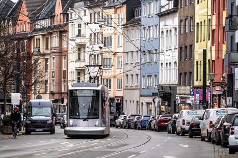 Older residential buildings, rental flat, in the city centre, Düsseldorf Flingern-Nord,