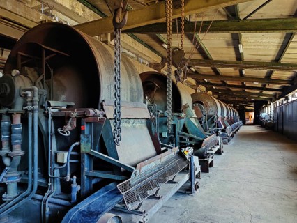 Ore processing facilities in the Rammelsberg Ore Mine Museum, UNESCO World Heritage Site, Goslar,