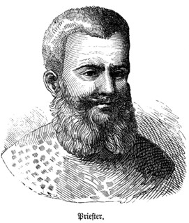 Portrait of a priest, full, strong head of hair was considered a special ornament and sign of