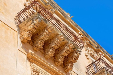 Palazzo Nicolaci di Villadorata, Noto, Noto Valley, Sicily, Italy, Europe