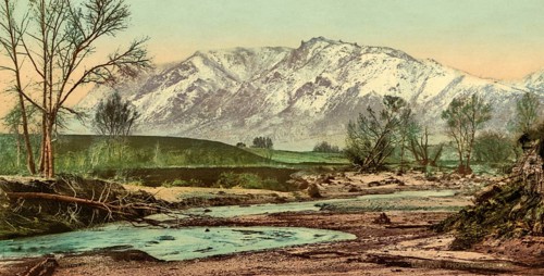 Cheyenne Mountain, Colorado, United States of America, USA, digitally restored reproduction from a