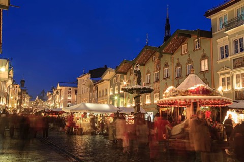 Christmas market, Christkindlmarkt, Bad Tölz, Bavaria, Germany, Europe