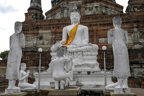 Buddha statue in Wat Yai Chai Mongkhon, Buddhist temple, Ayutthaya, Ayutthaya province, Thailand,