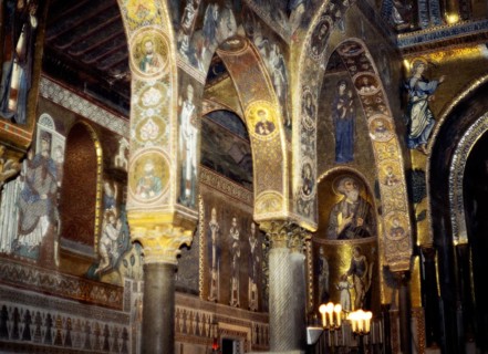Byzantine wall paintings in the Sanctuary of San Giovanni, San Giovanni degli Eremiti, Palermo,