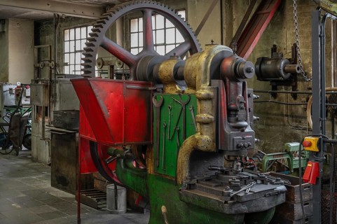 Machine in a former drop forge, industrial museum, Sicharchard Str. Lauf an der Pegnitz, Middle