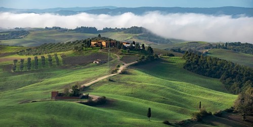 Landscape Panorama Crete Toscana Italy