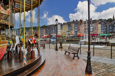 The Vieux Port (old harbour) of Honfleur in the department of Calvados, Normandy, France, Europe