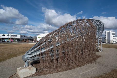 Zeppelin artwork, art and media installation The last airship for the LGS 2018 by Michael Ehlers,