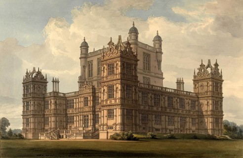 South-east view of Wollaton Hall, Nottinghamshire, the Seat of the Lord Middleton, England,