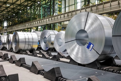 Dortmund, North Rhine-Westphalia, Germany, ThyssenKrupp Steel, FBA 10 hot-dip galvanising line 10,