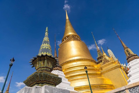 Wat Phra Kaeo, Temple of the Emerald Buddha. Bangkok, Thailand, Asia