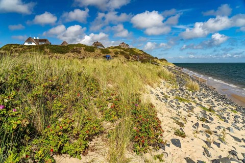 Beach on the east coast near List, island of Sylt, North Frisia district, Schleswig-Holstein,