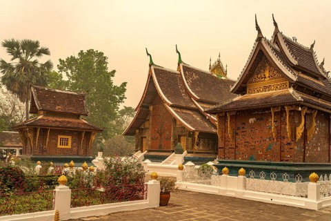 The Buddhist temple Wat Xieng Thong in Luang Prabang, Laos, Asia
