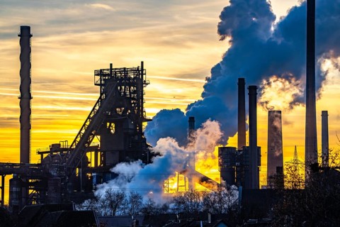 Blast furnace Schwelgern 1, Black Giant, ThyssenKrupp Steel plant Schwelgern in Duisburg-Marxloh