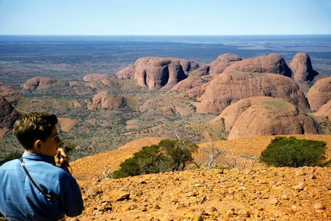 Expedition of the Melbourne Grammar School, Northern Territory, Australia, 1956 Boy at the Olgas,
