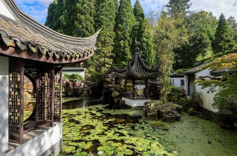 Bochum, North Rhine-Westphalia, Germany - Chinese Garden, Botanical Garden of the Ruhr University