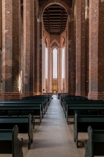 Nave of St Mary's Church in Beeskow, Brandenburg, Germany, Europe