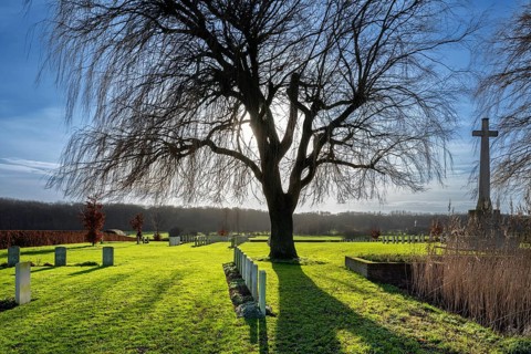 Prowse Point Military Cemetery, World War One burial ground in the Ypres Salient on WWI Western