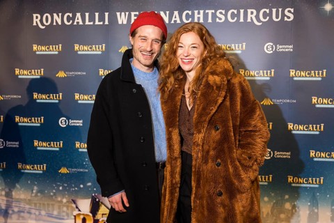 Marleen Lohse with man Max Montgomery at the premiere of the 20th Original Roncalli