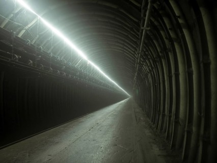 Tunnel section in construction lot H41 in the Sill Gorge, Brenner Base Tunnel, Tyrol, Austria,