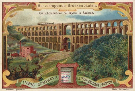 Picture series Outstanding bridge constructions, Göltschtal bridge near Mylau in Saxony, Germany,