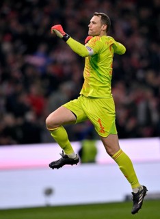 Goal celebration goalkeeper Manuel Neuer FC Bayern Munich FCB (01) Allianz Arena, Munich, Bavaria,
