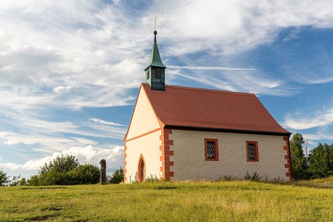St Walburgis Chapel on the Walberla, Ehrenbürg, Franconian Alb, Bavaria, Germany, Europe