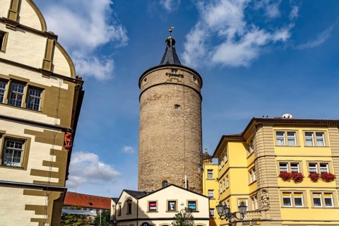 The market tower in Kitzingen, Lower Franconia, Bavaria, Germany, Europe