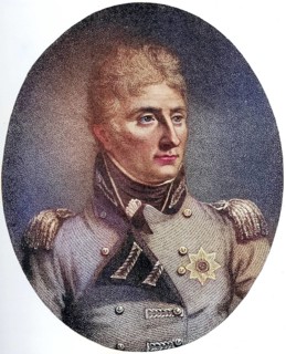 Sir John Moore, 1761-1809, British general. After a copper engraving based on a drawing by