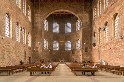 Interior of the Basilica of Constantine in Trier, Rhineland-Palatinate, Germany, Europe