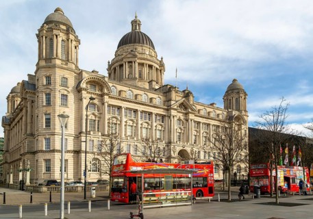Port of LIverpool building, Pier Head, Liverpool, England, UK completed 1907 architect Sir Arnold