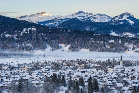 Winter in Oberstdorf, Oberallgäu, Allgäu Alps, Allgäu, Bavaria, Germany, Europe