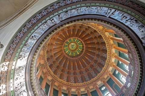 Springfield, Illinois, The inside of the dome on the Illinois state capitol building