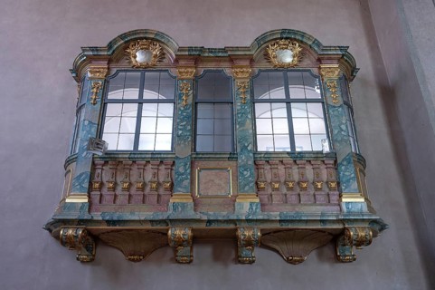 Patronage lodge in the Protestant Church of St. Mary, baroqueised in the 18th century, Hersbruck,