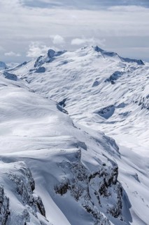 Snow-covered mountain landscape, view of the Wildhorn, Bernese Alps, Bernese Oberland, Switzerland,