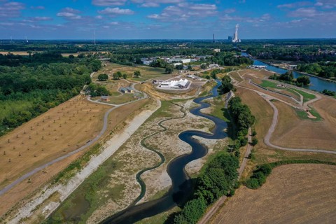 Recklinghausen, Castrop-Rauxel, North Rhine-Westphalia, Germany, EMSCHERLAND construction project,
