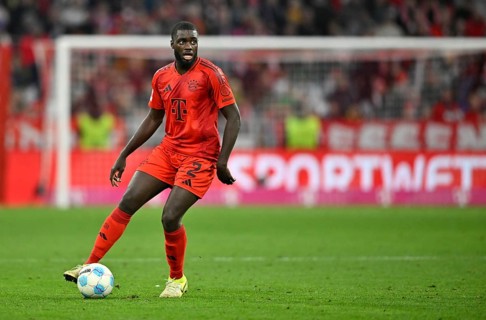 Dayot Upamecano FC Bayern Munich FCB (02) Action on the ball Allianz Arena, Munich, Bavaria,