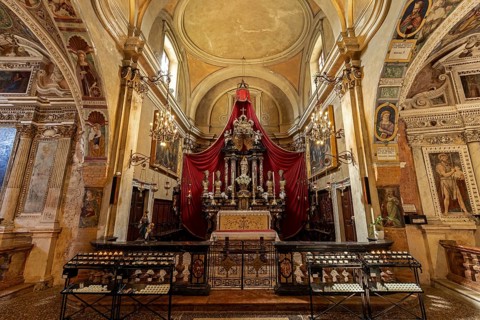 Church, Parish Church of Santa Maria del Sasso, interior view, Morcote, Lake Lugano, Lago di
