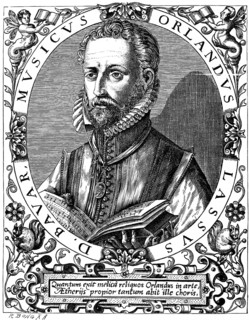 Composer Orleandus Lassus or Roland Lattre (1520-1594), stays in Italy, Kapellmeister to Duke Adolf
