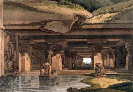 In the Ellora complex is Doomar Leyna, dedicated to Sheeva, one of the largest temples built in the